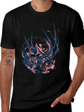 Edgy Skull Graphic Black T-Shirt
