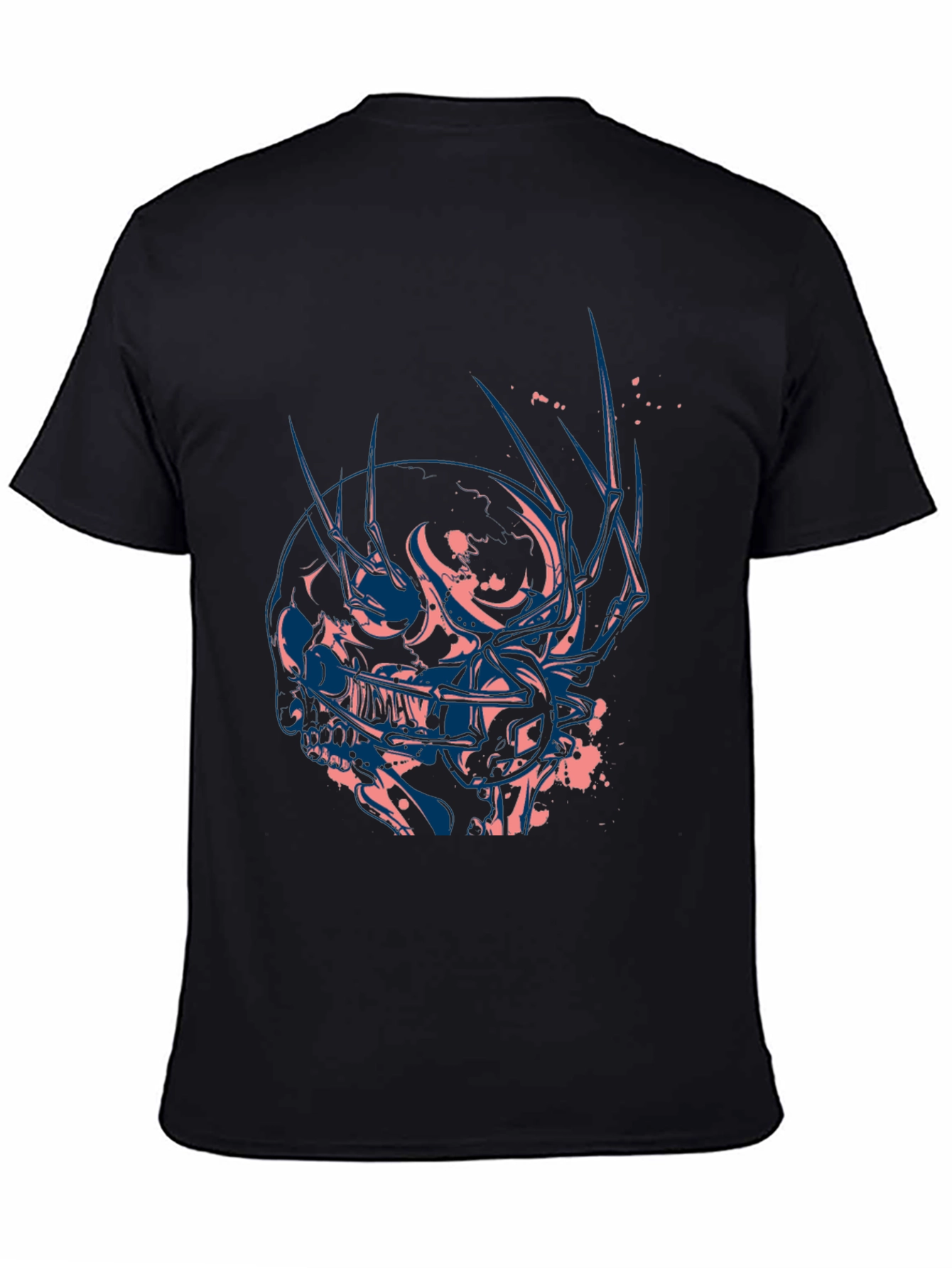Edgy Skull Graphic Black T-Shirt