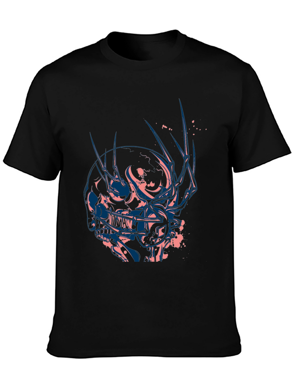 Edgy Skull Graphic Black T-Shirt