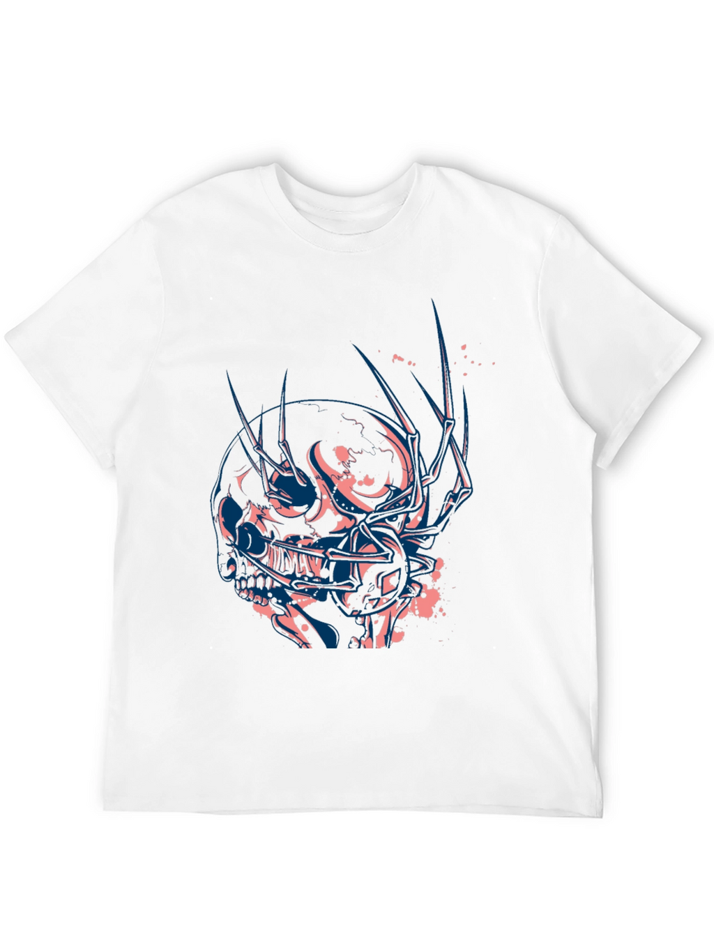 Edgy Skull Graphic Black T-Shirt