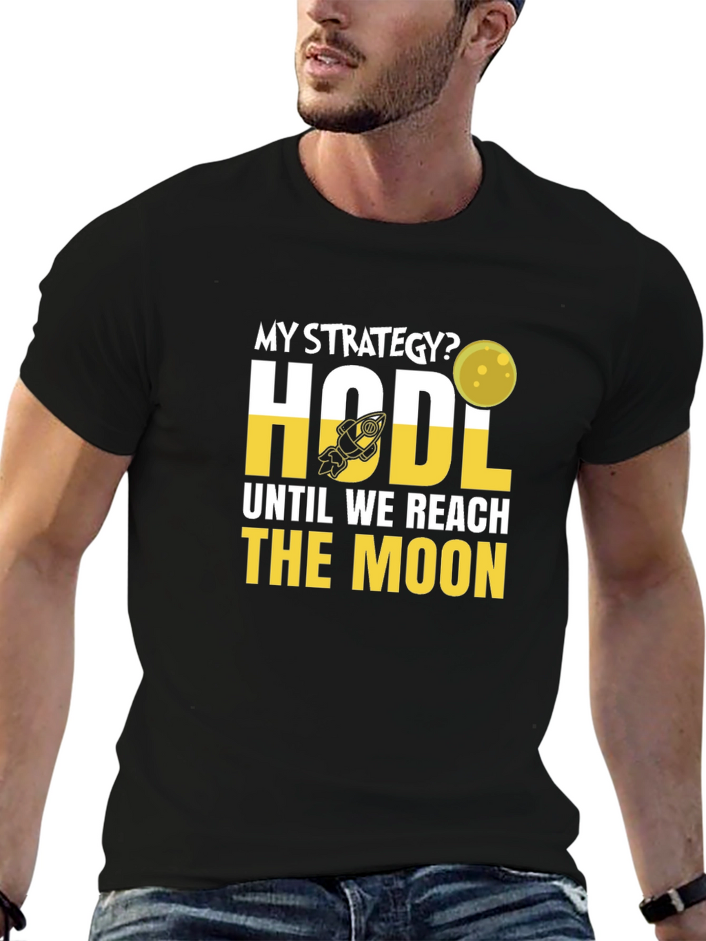 HODL Until We Reach the Moon Crypto T-Shirt