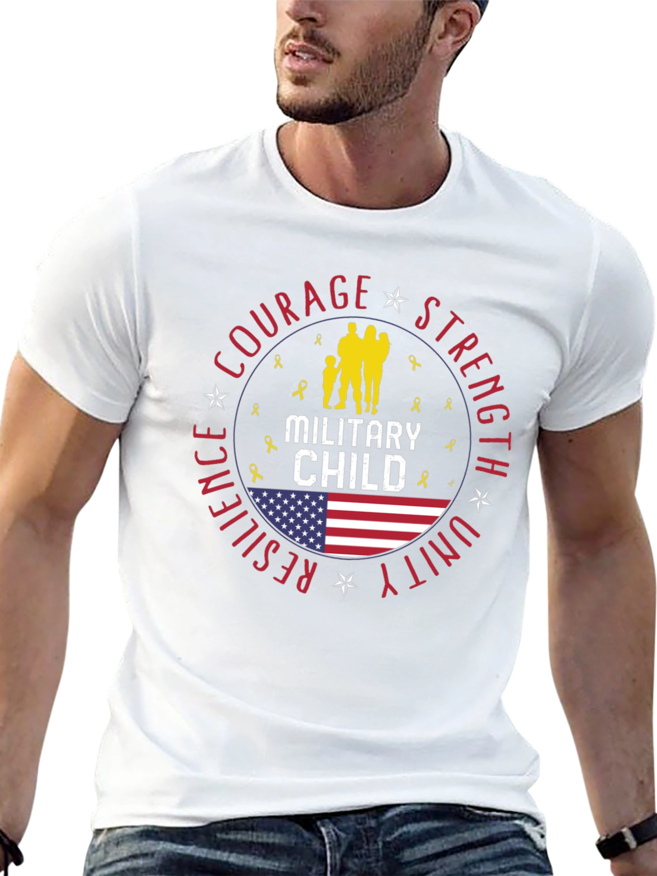 Military Child T-Shirt Courage Strength