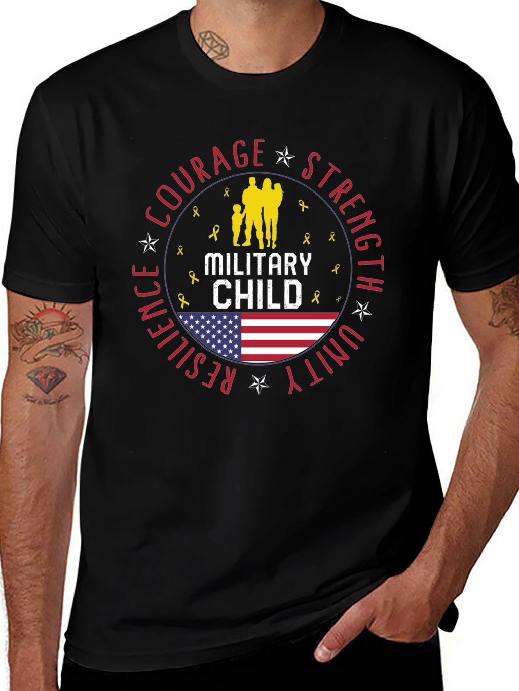Military Child T-Shirt Courage Strength