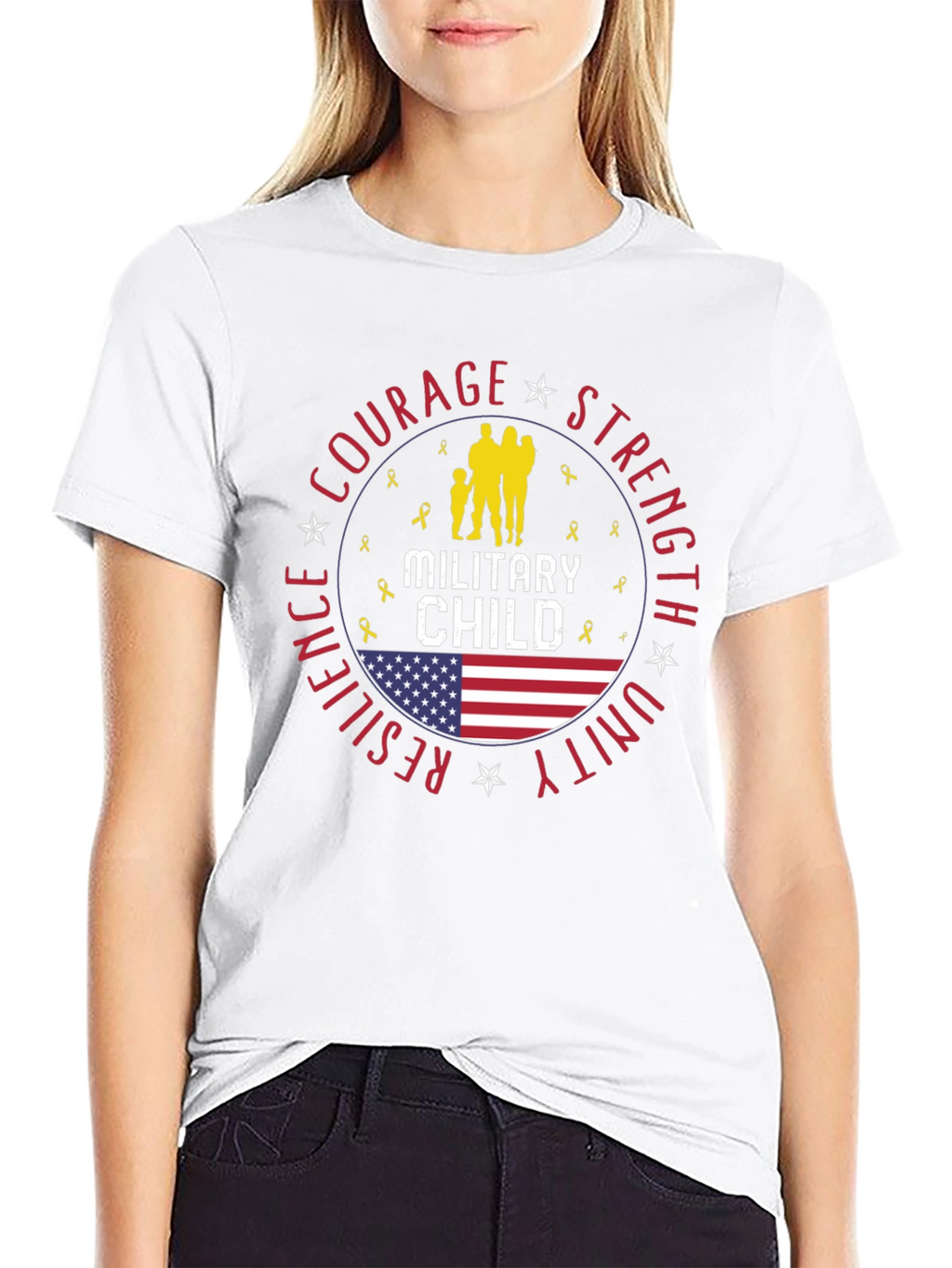 Military Child T-Shirt Courage Strength