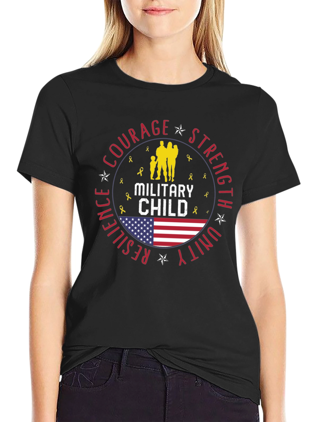 Military Child T-Shirt Courage Strength