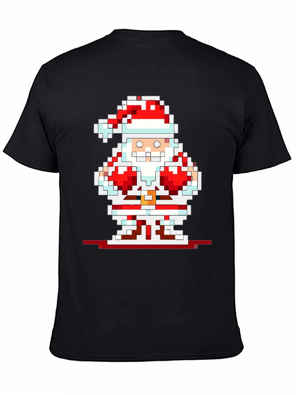 Pixel Santa Graphic Tee - Holiday Cheer
