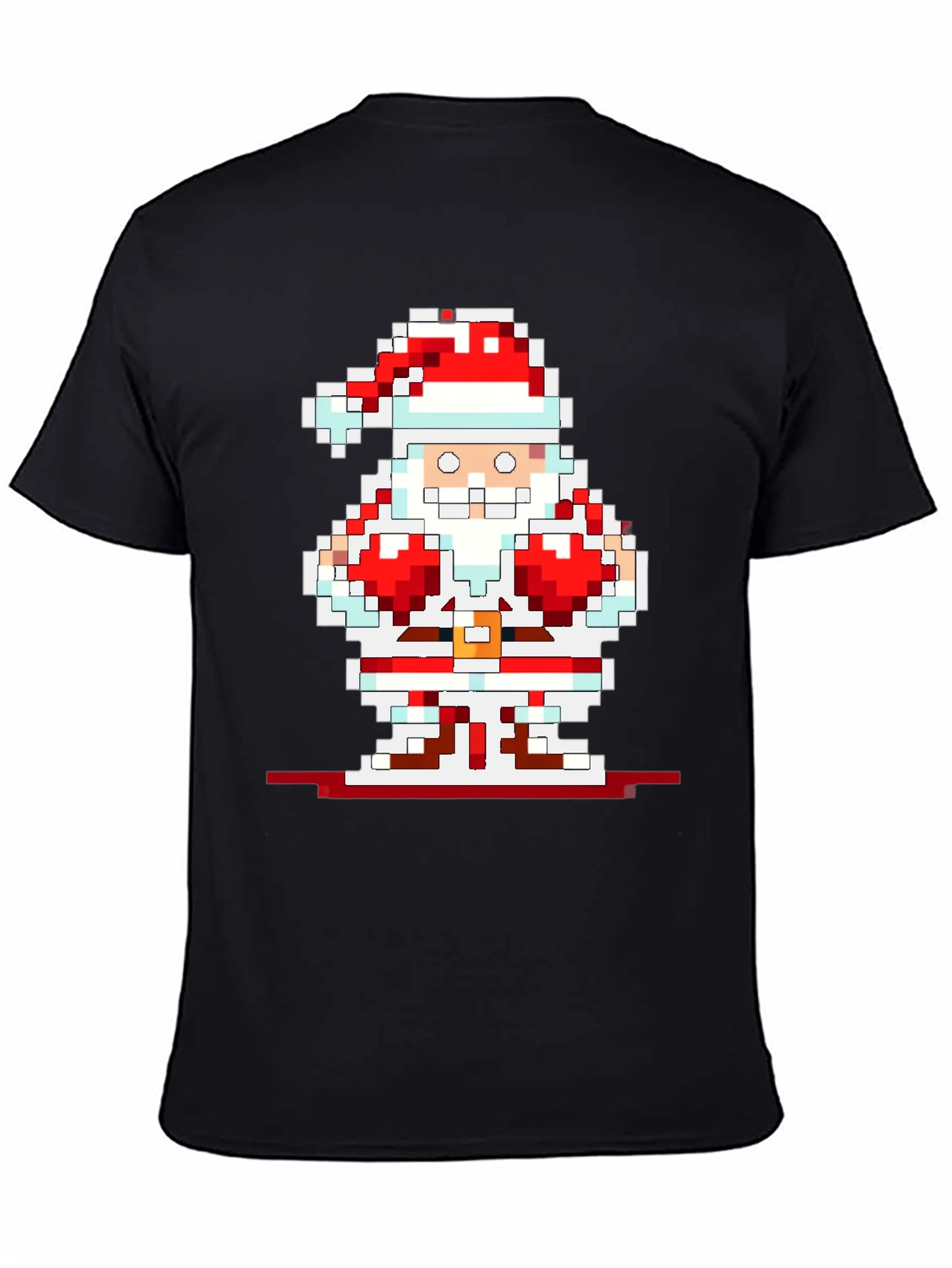 Pixel Santa Graphic Tee - Holiday Cheer