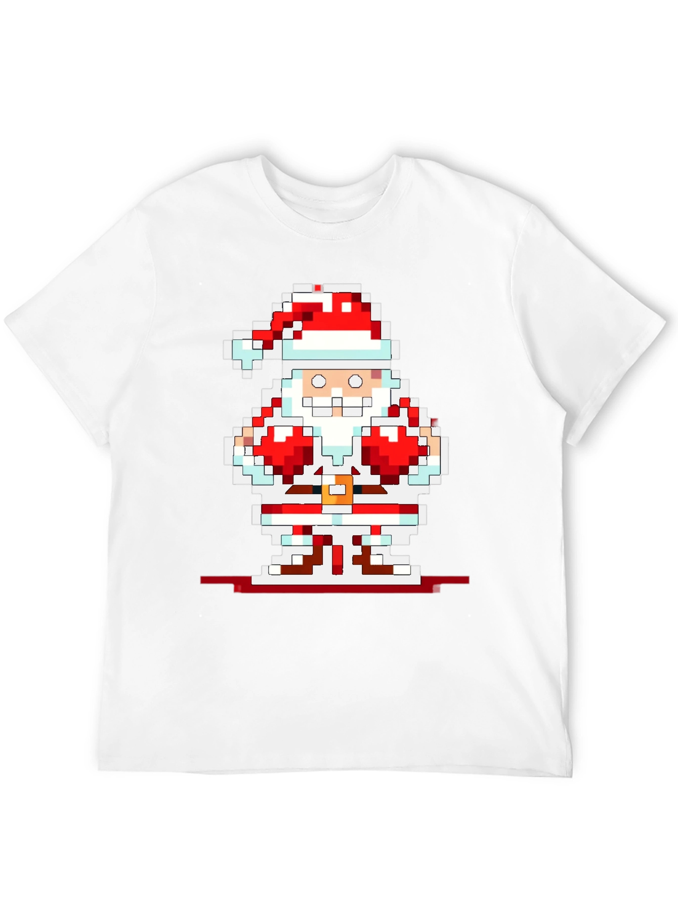 Pixel Santa Graphic Tee - Holiday Cheer