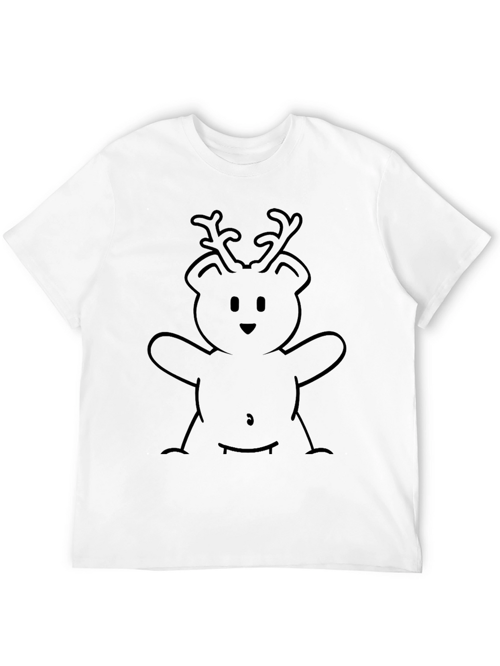 Reindeer Bear Graphic Tee - Stylish Comfort