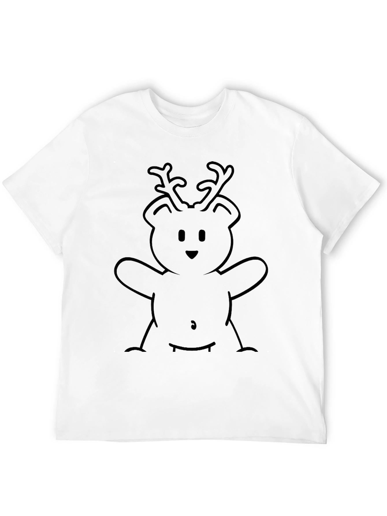 Reindeer Bear Graphic Tee - Stylish Comfort