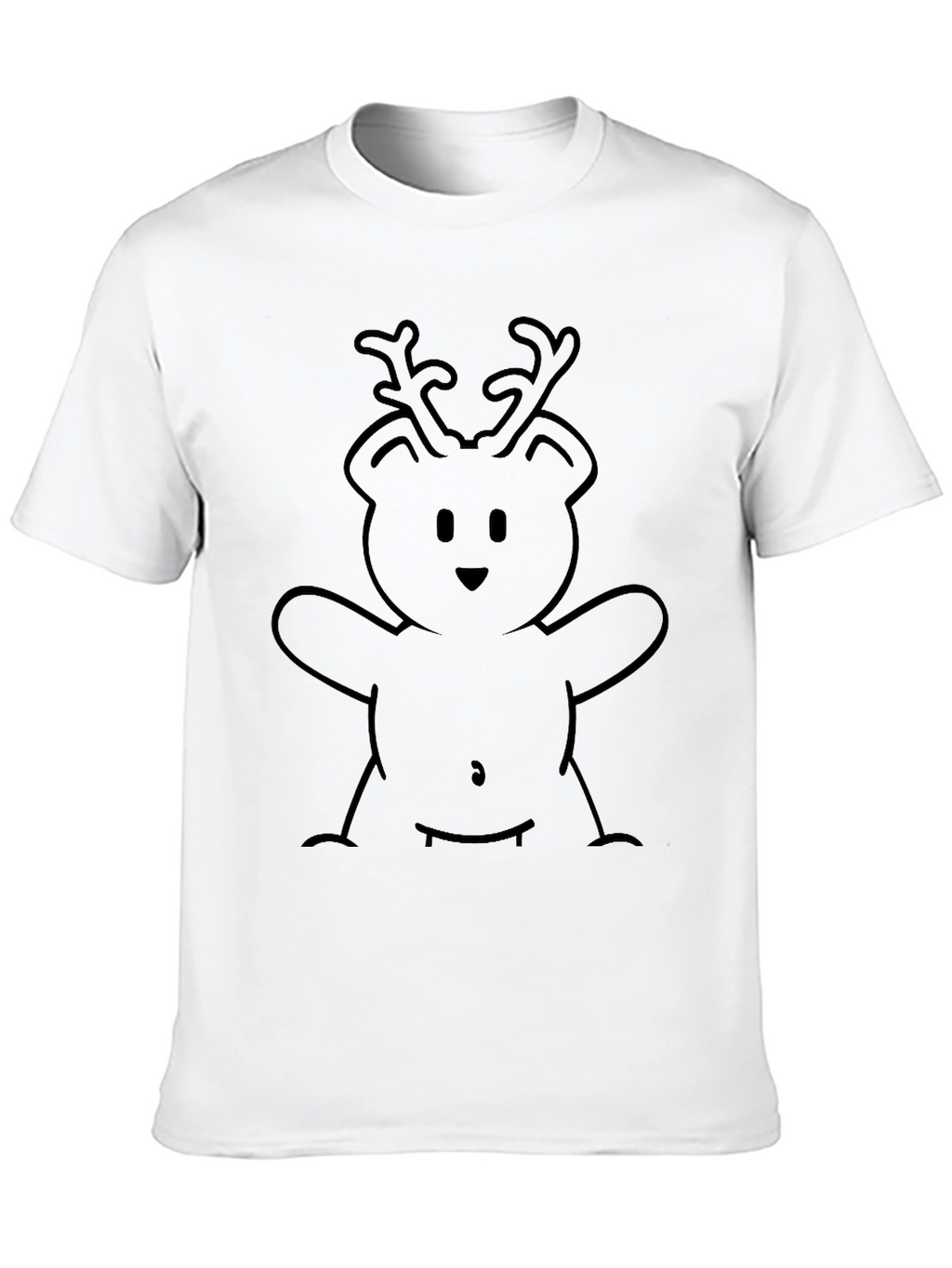 Reindeer Bear Graphic Tee - Stylish Comfort