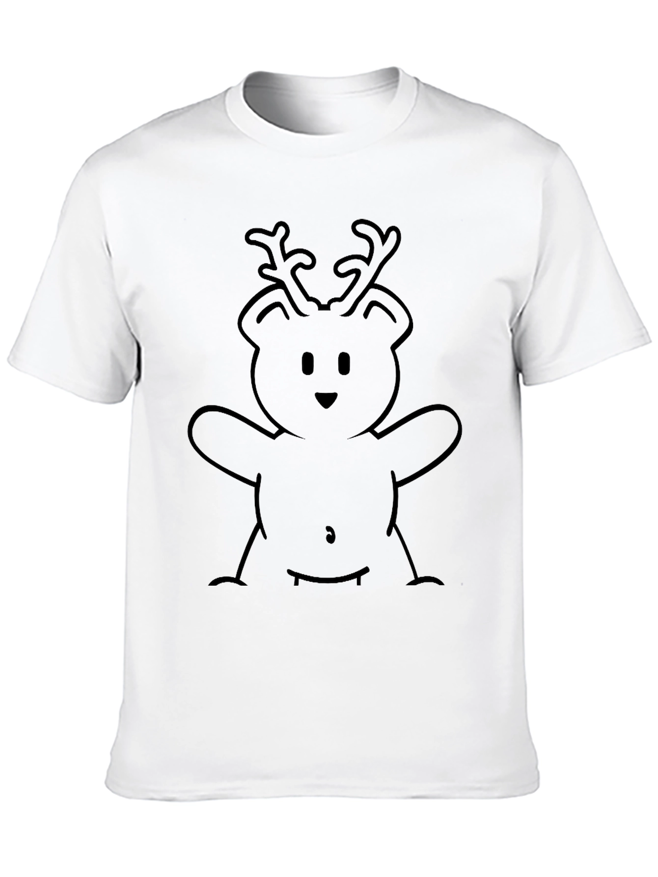 Reindeer Bear Graphic Tee - Stylish Comfort