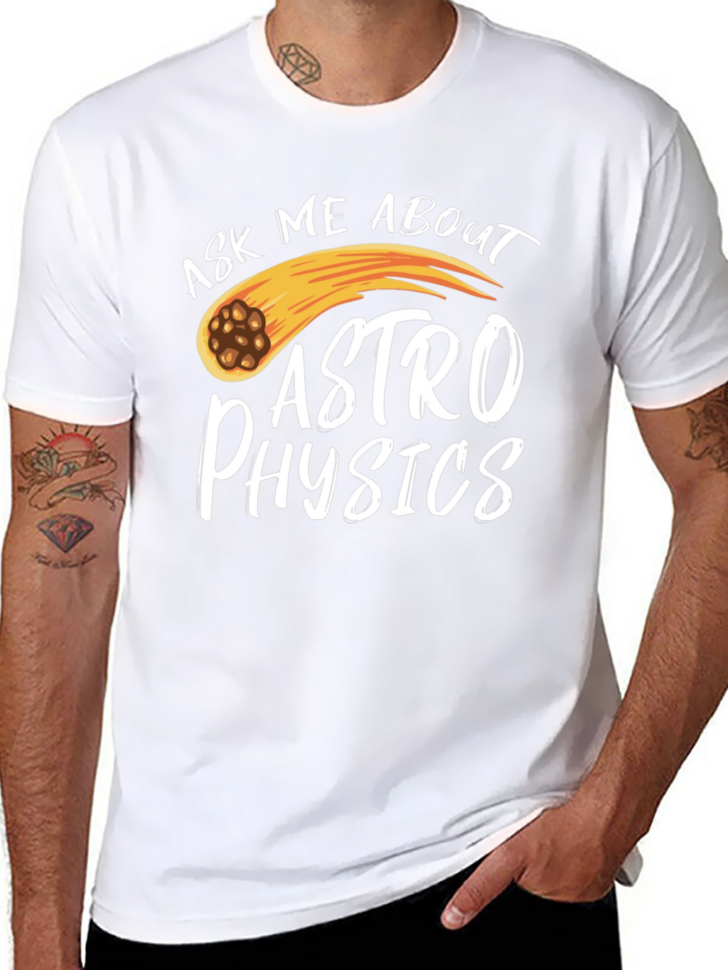 Ask Me About Astrophysics Black T-Shirt
