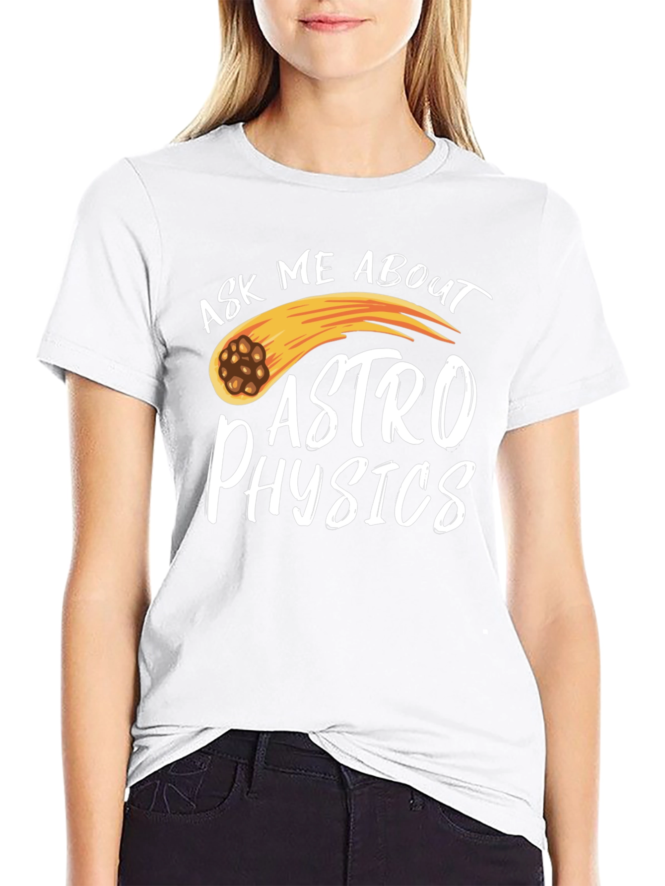 Ask Me About Astrophysics Black T-Shirt