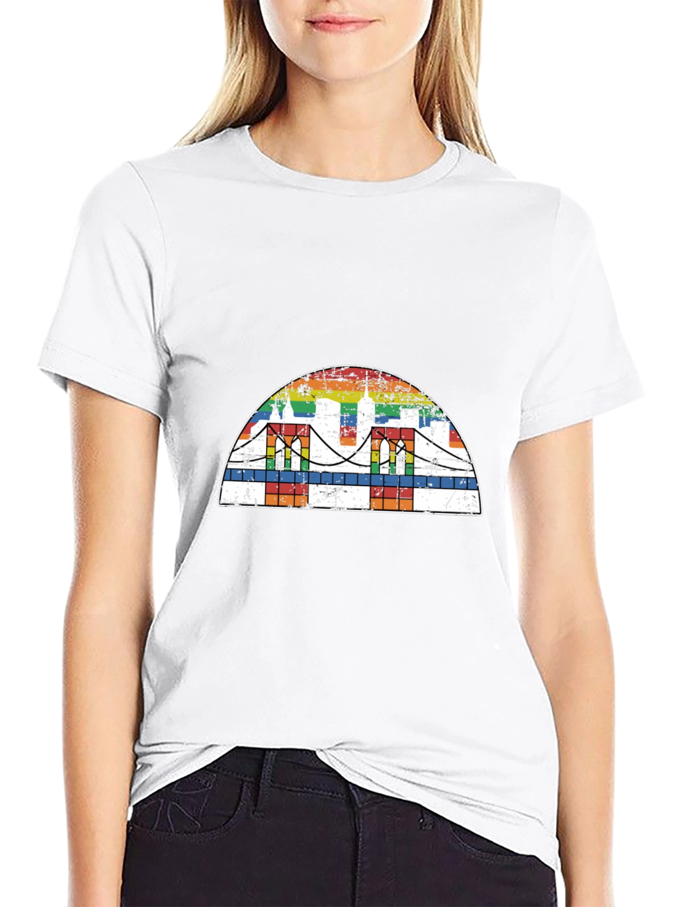 Rainbow Bridge Graphic Tee - Black