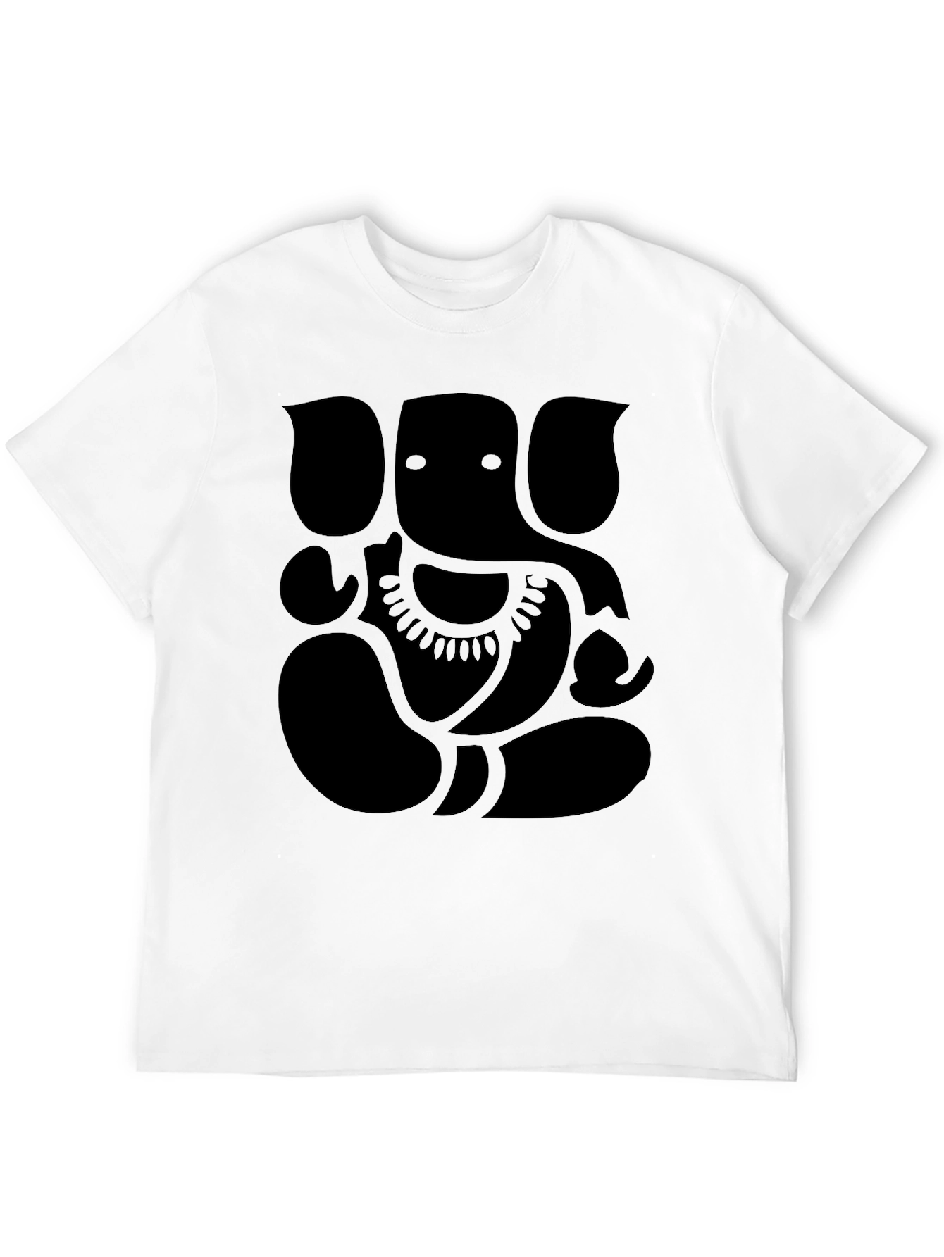Ganesh Graphic Print Mens Black T-Shirt