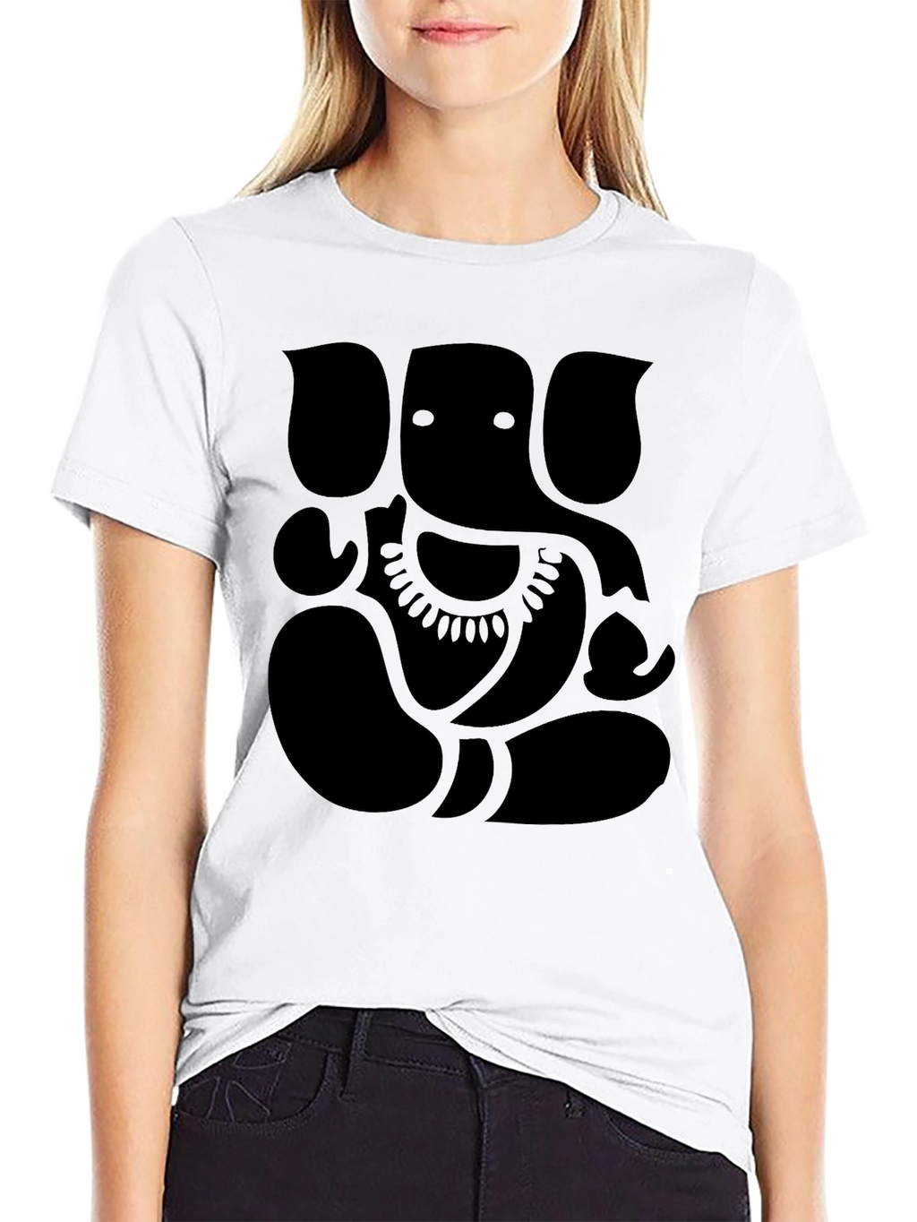 Ganesh Graphic Print Mens Black T-Shirt