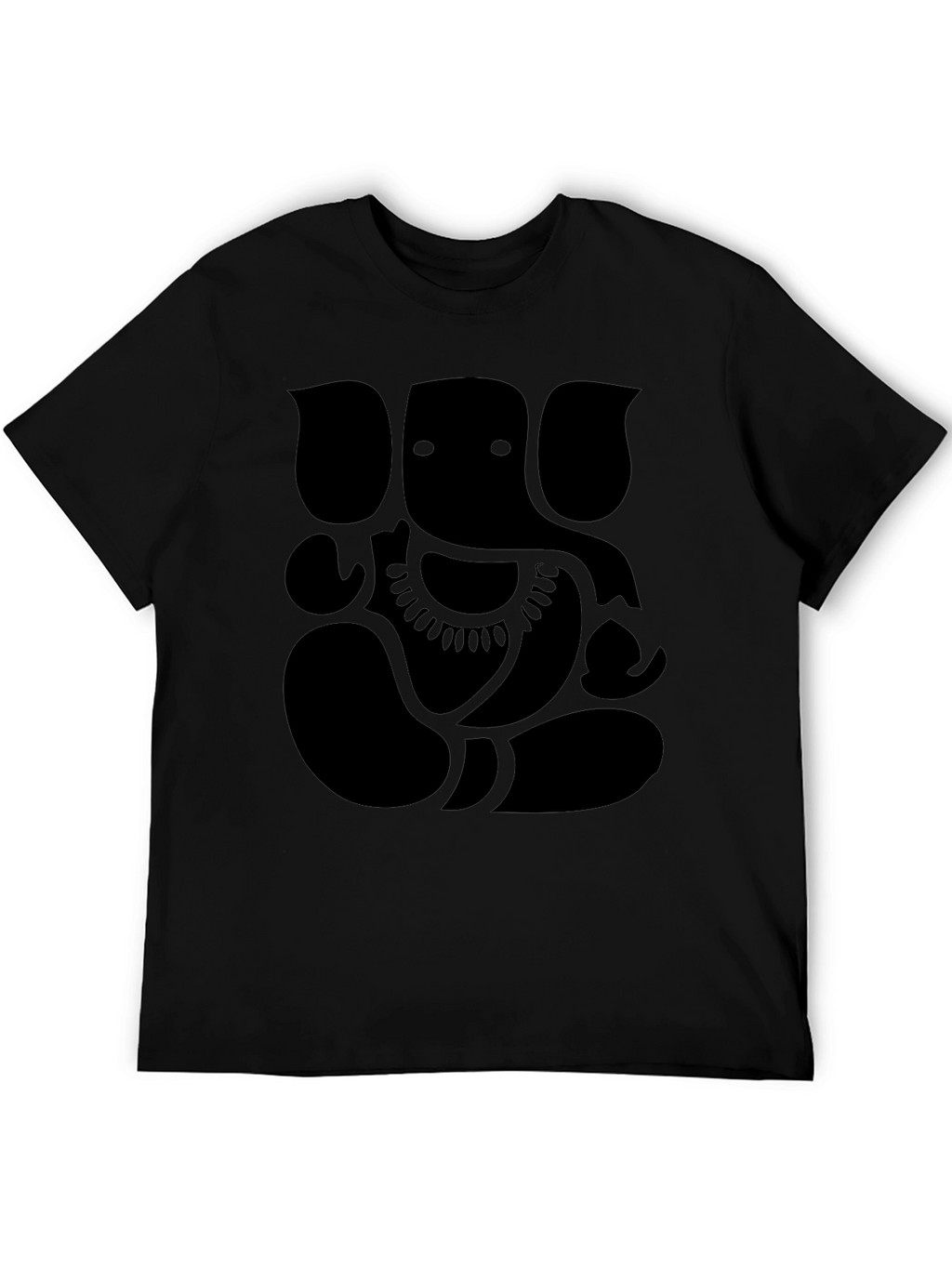 Ganesh Graphic Print Mens Black T-Shirt