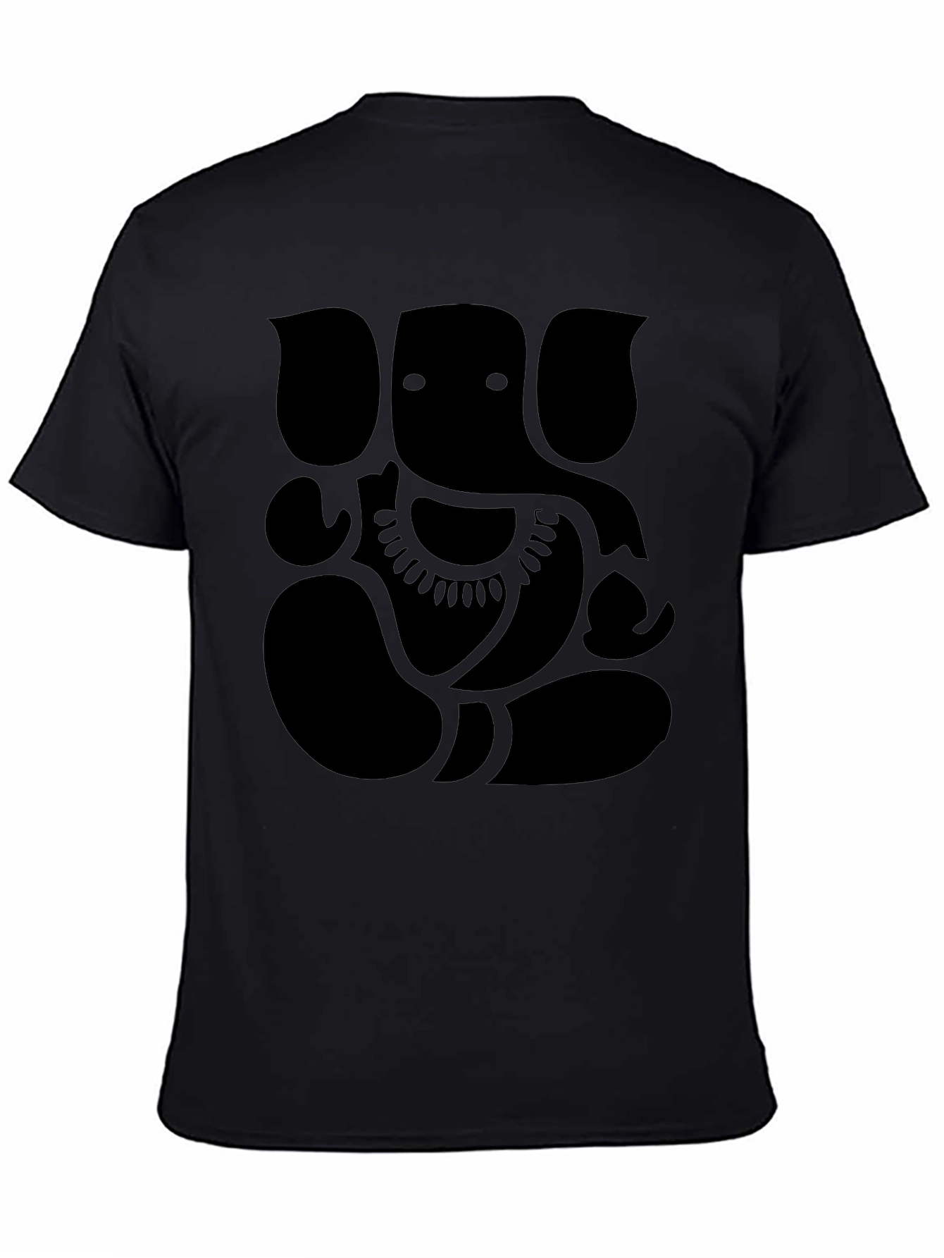 Ganesh Graphic Print Mens Black T-Shirt