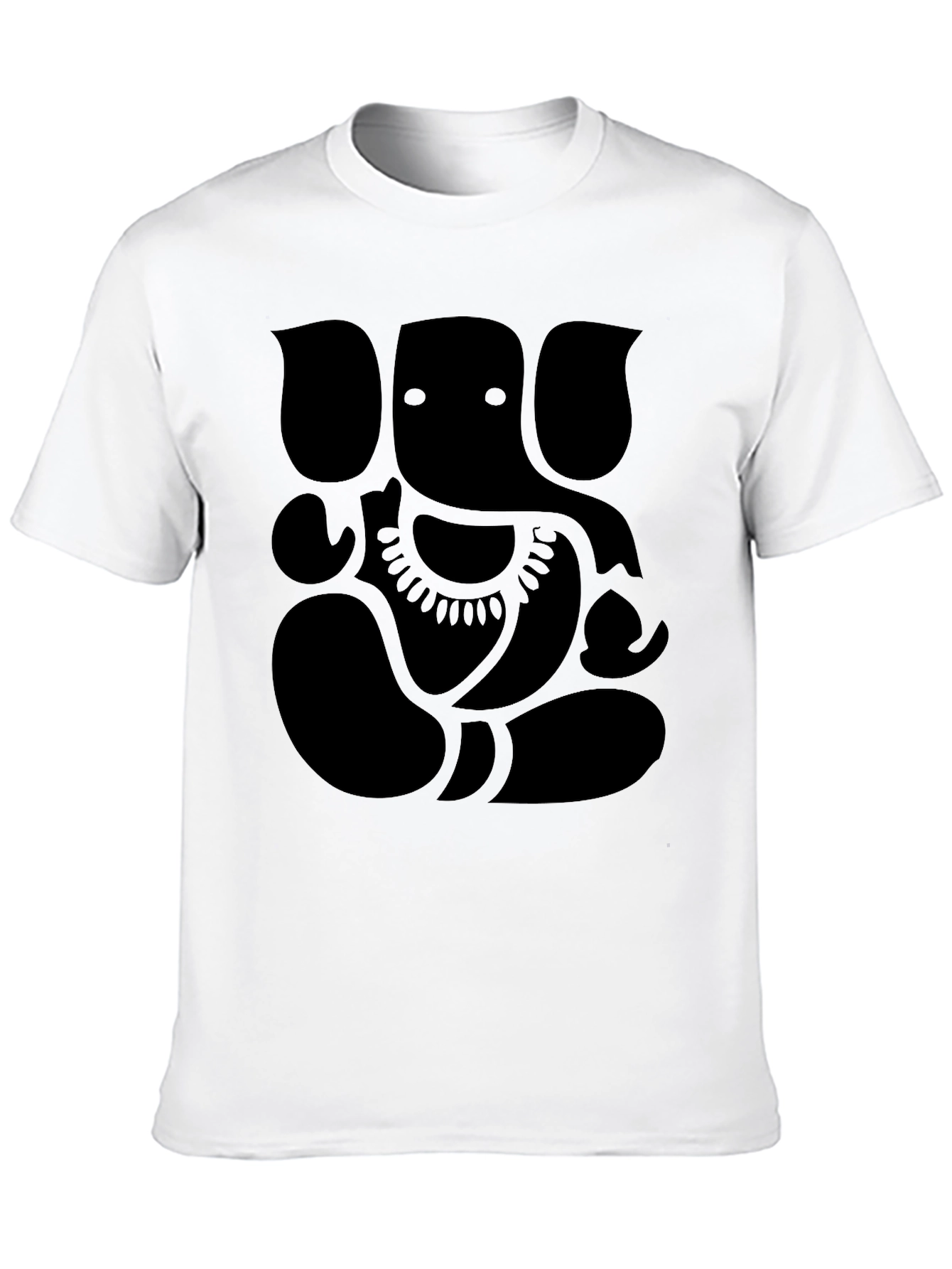 Ganesh Graphic Print Mens Black T-Shirt