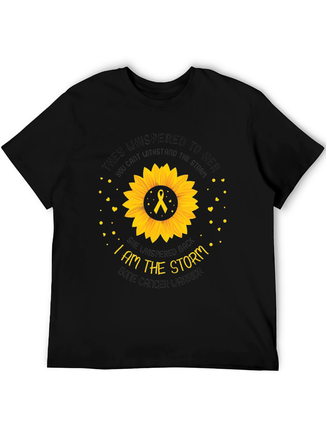 Bone Cancer Warrior Sunflower T-Shirt