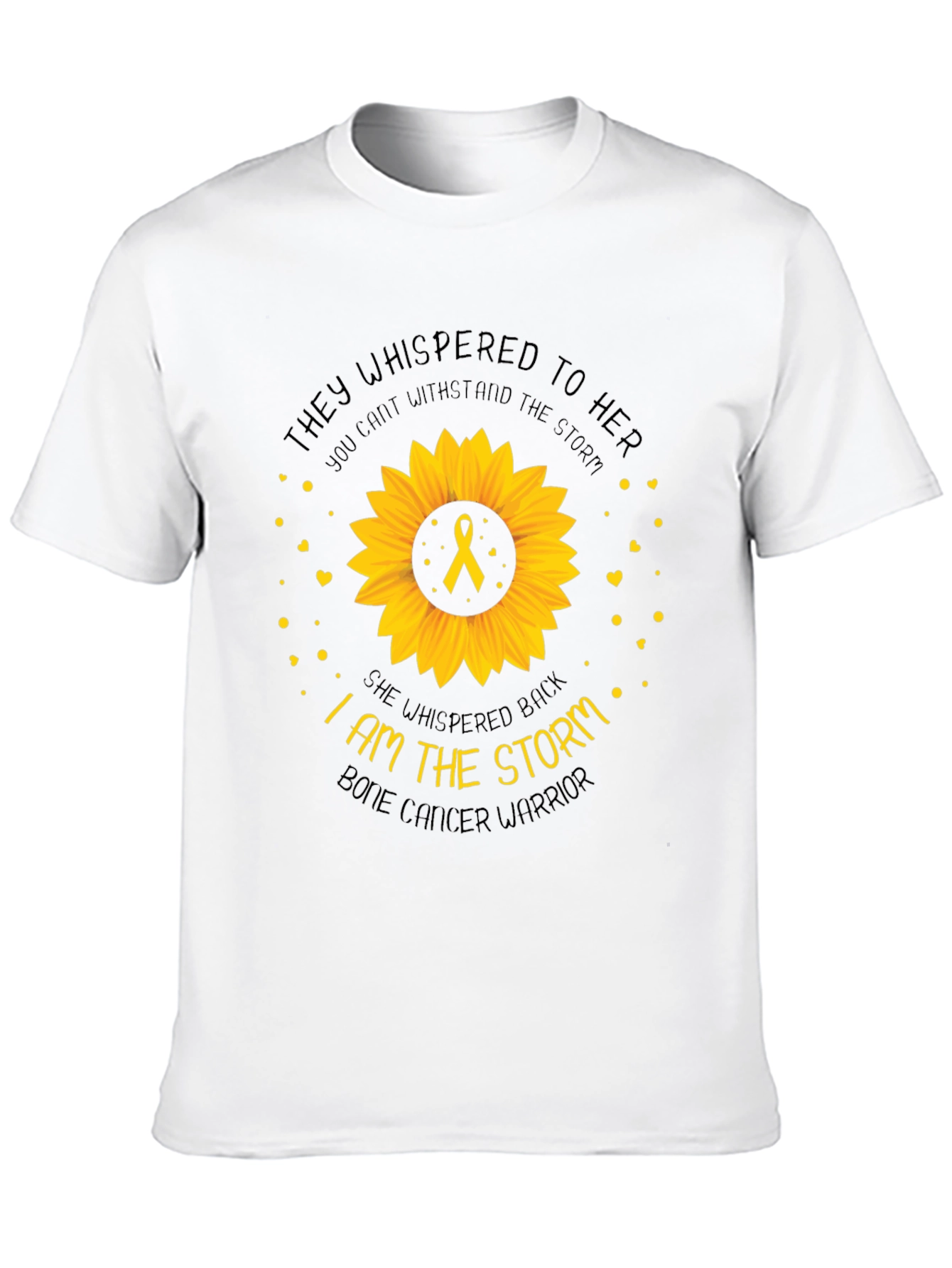 Bone Cancer Warrior Sunflower T-Shirt