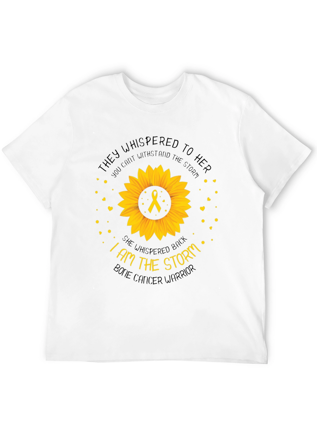 Bone Cancer Warrior Sunflower T-Shirt