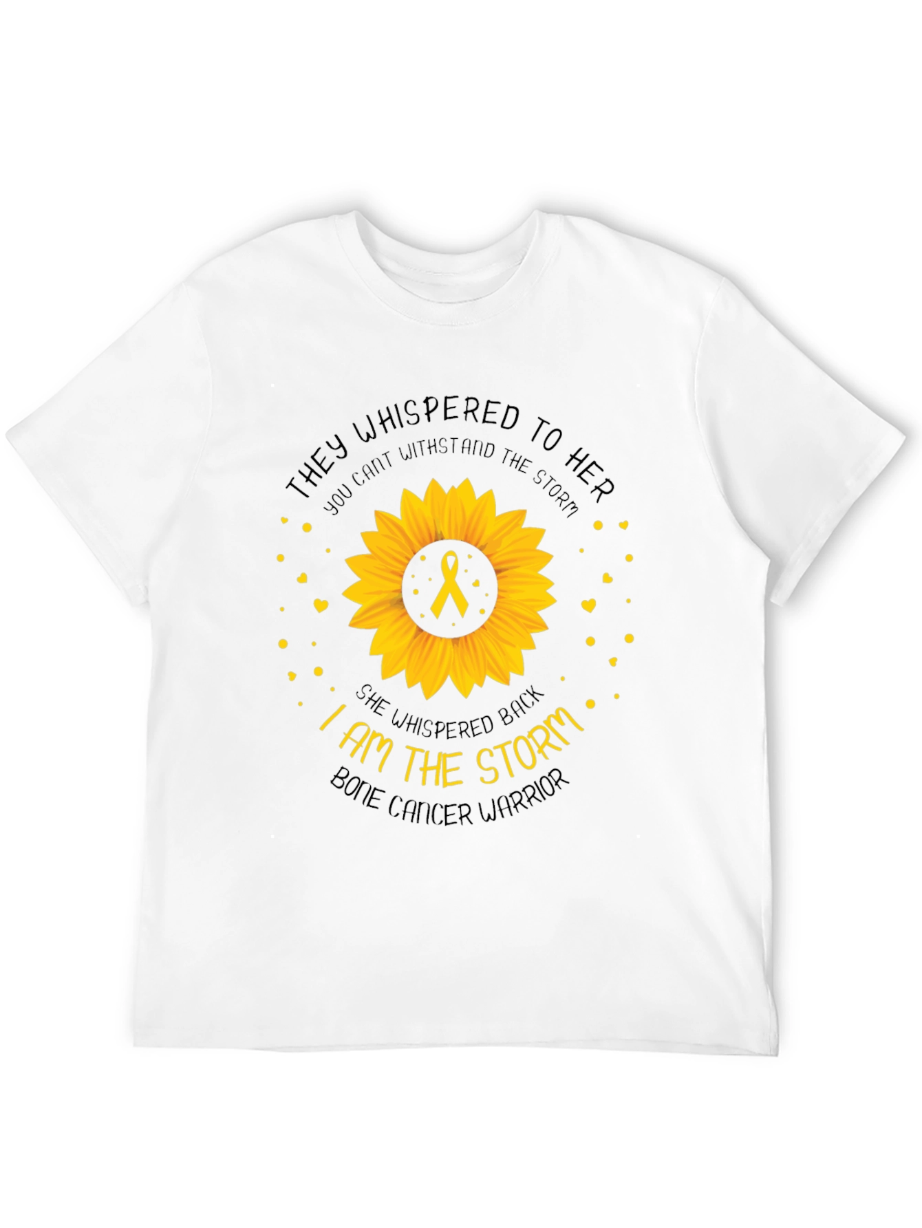 Bone Cancer Warrior Sunflower T-Shirt