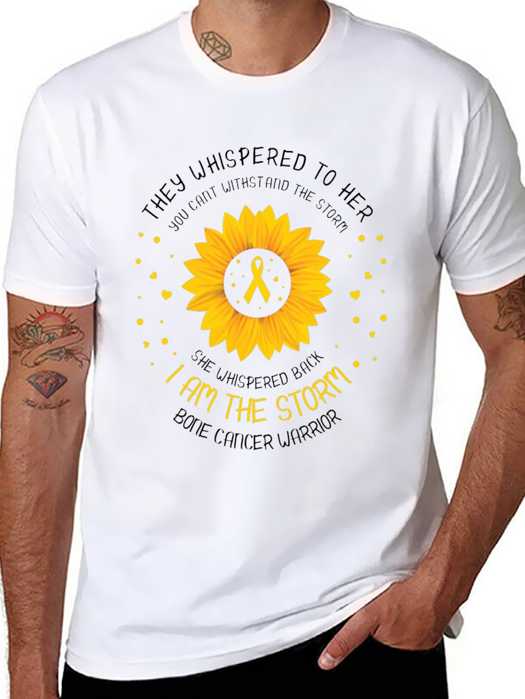 Bone Cancer Warrior Sunflower T-Shirt
