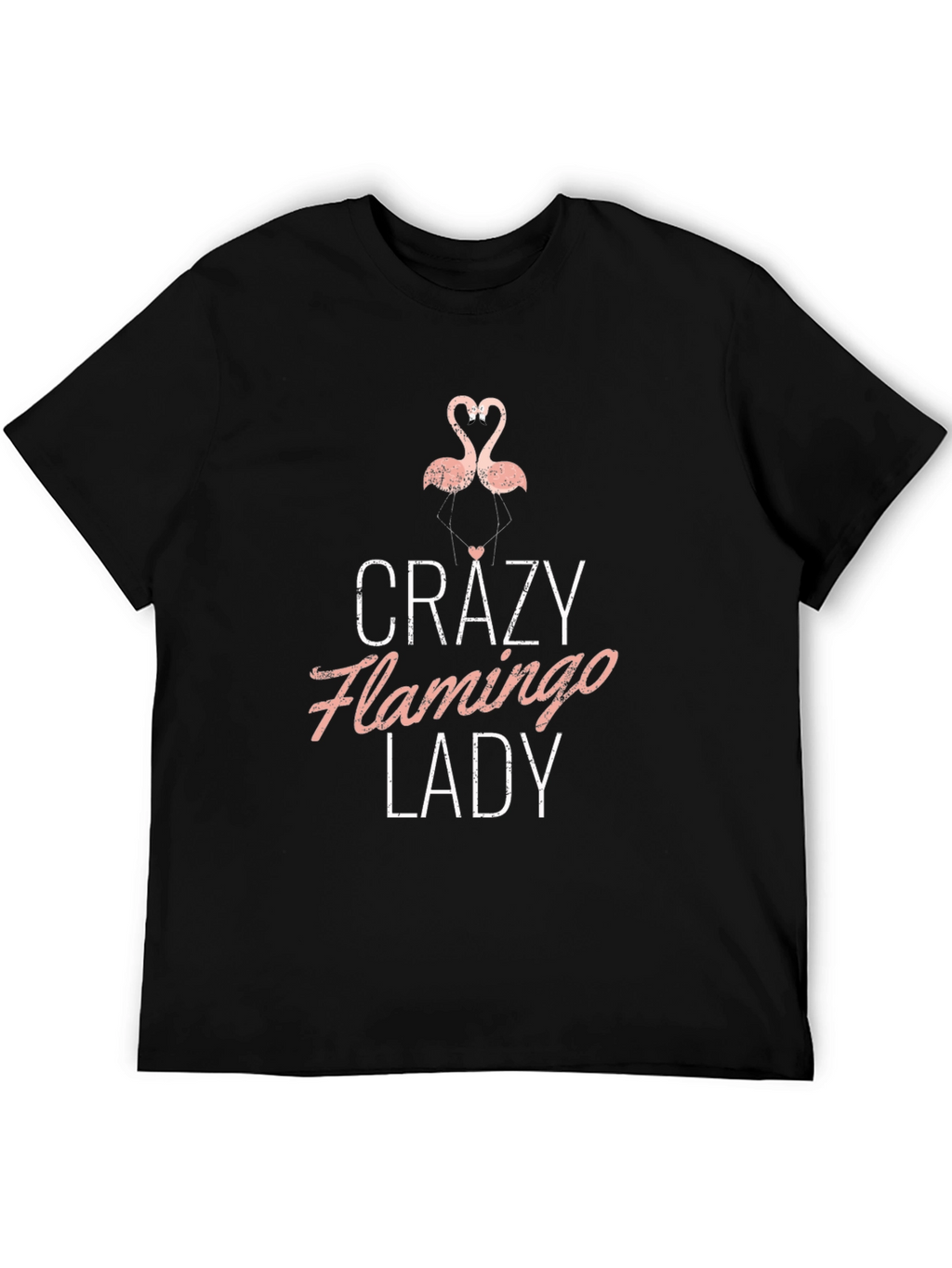 Crazy Flamingo Lady T-Shirt - Novelty Graphic Tee
