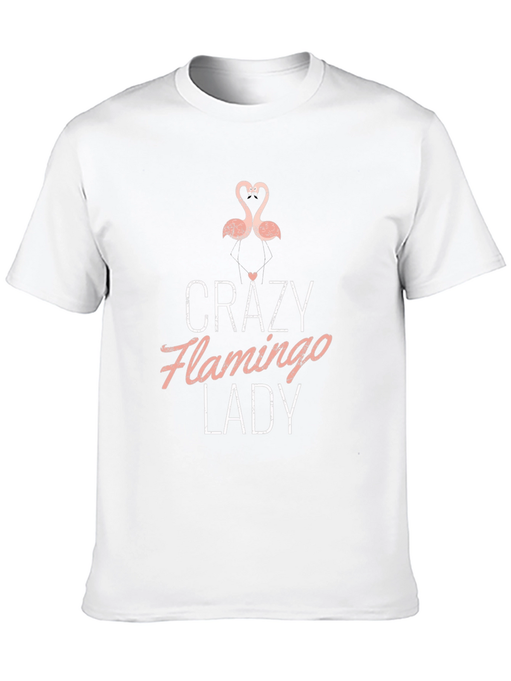 Crazy Flamingo Lady T-Shirt - Novelty Graphic Tee