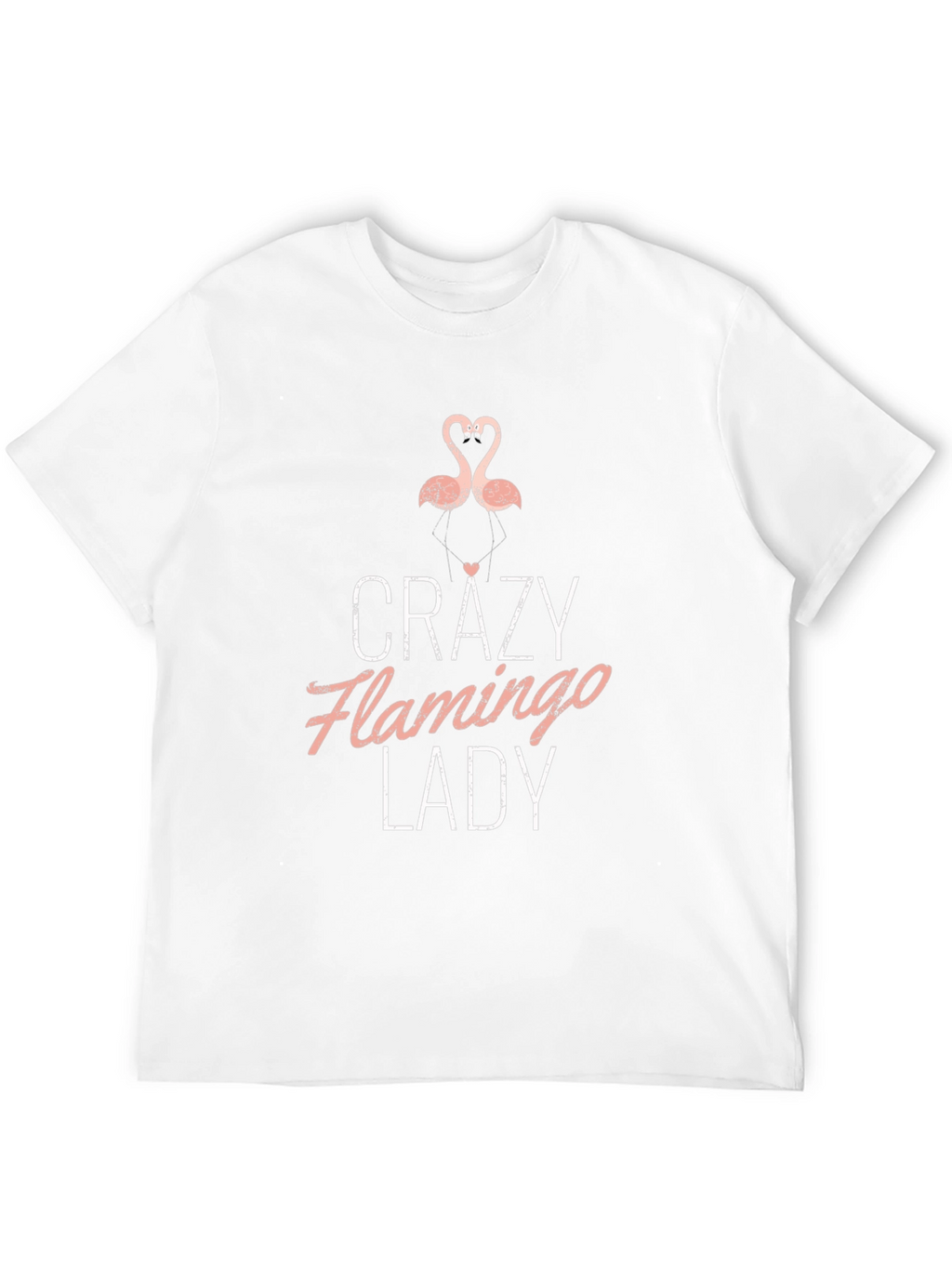 Crazy Flamingo Lady T-Shirt - Novelty Graphic Tee