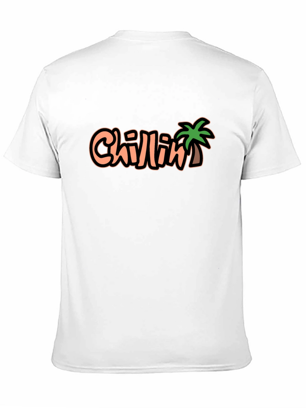 Chillin Palm Tree Graphic Black T-Shirt
