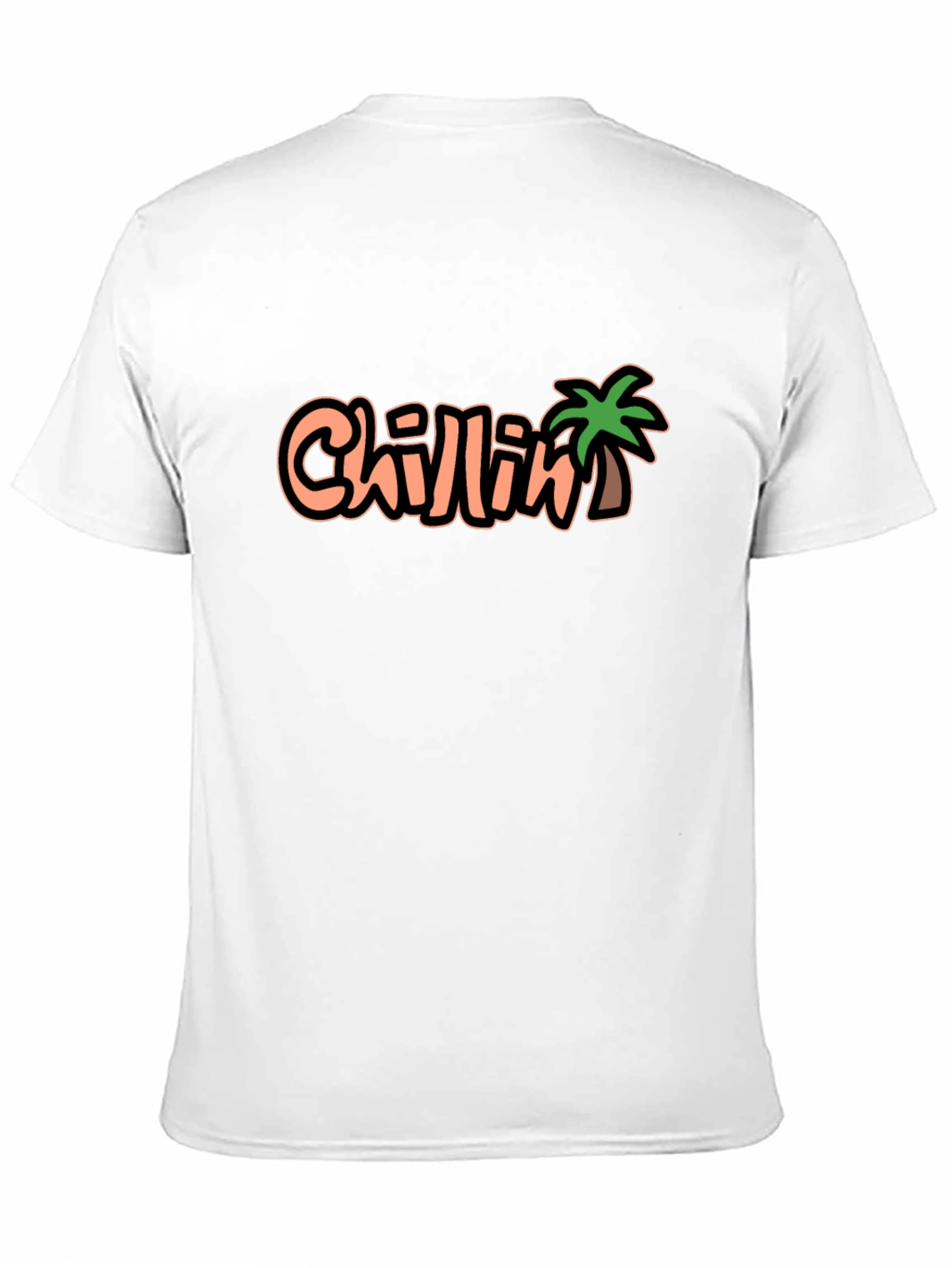 Chillin Palm Tree Graphic Black T-Shirt