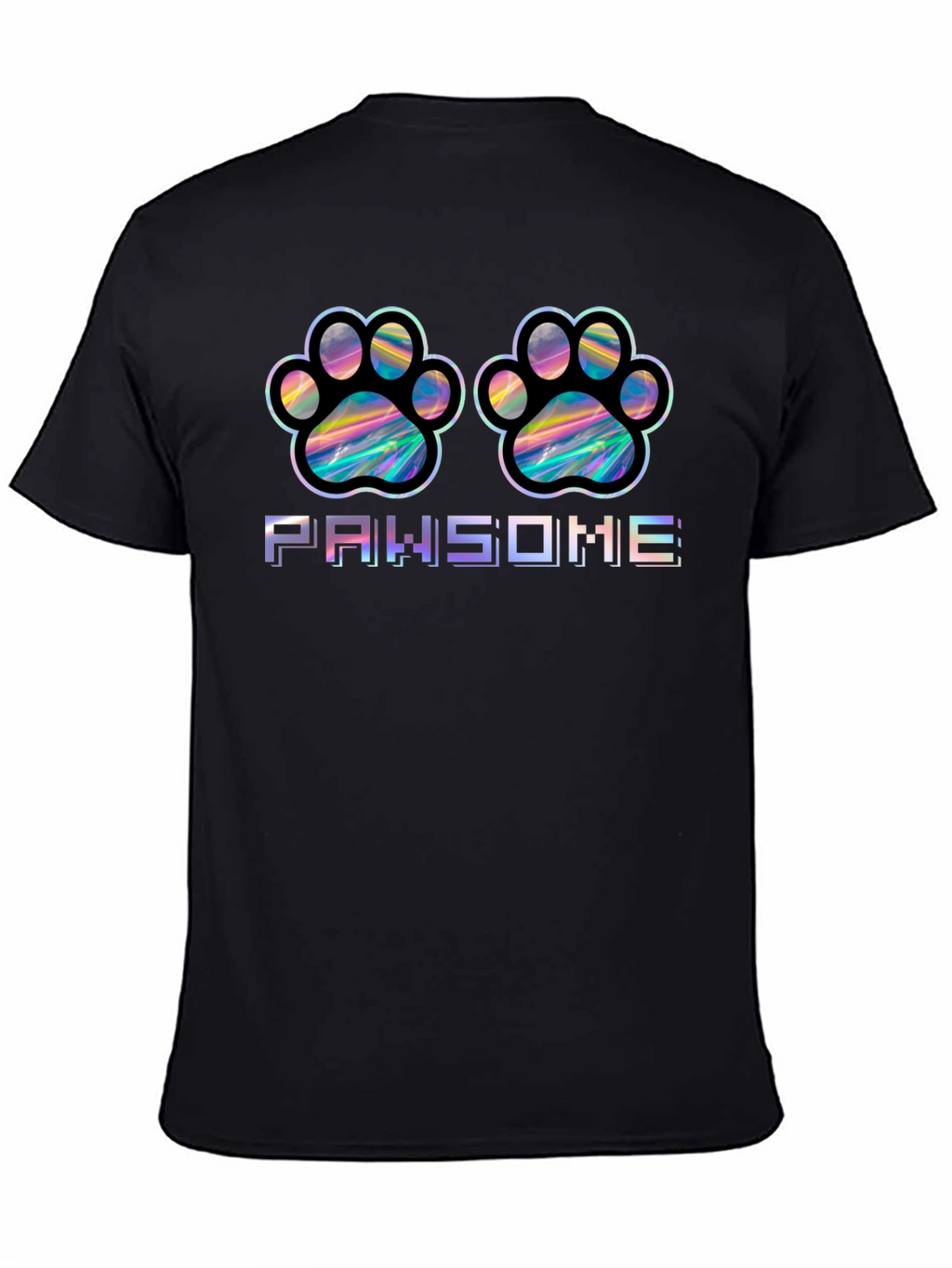 Pawsome Holographic Paw Print T-Shirt