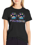 Pawsome Holographic Paw Print T-Shirt