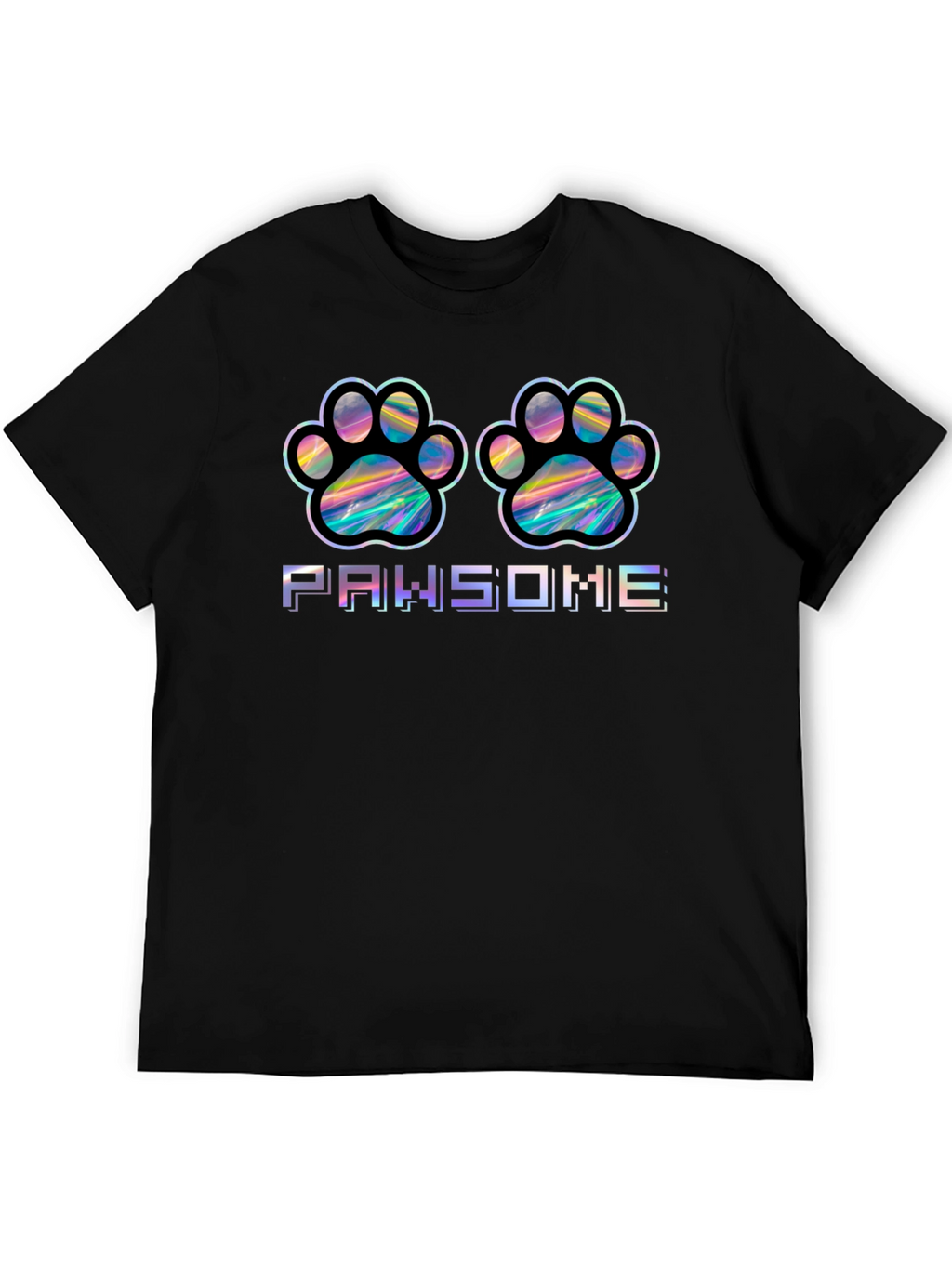 Pawsome Holographic Paw Print T-Shirt