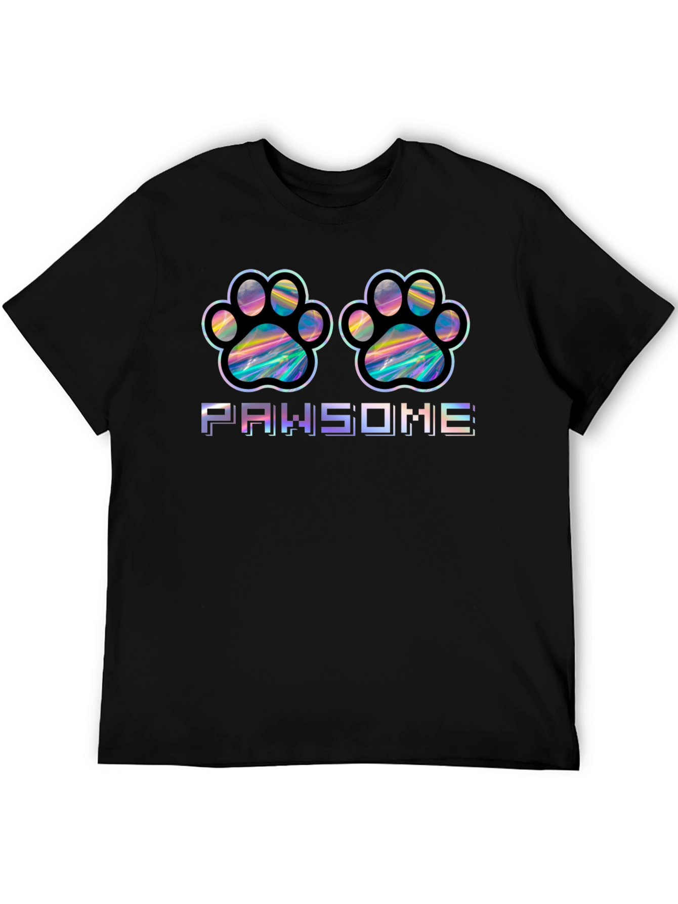 Pawsome Holographic Paw Print T-Shirt