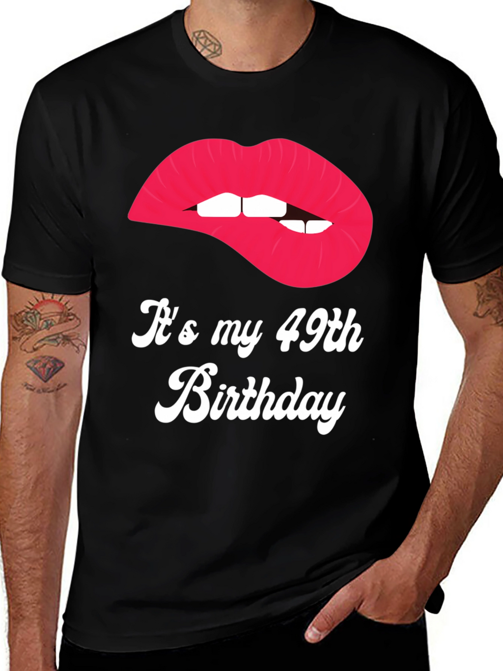 Its My 49th Birthday Lips Graphic Tee