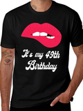 Its My 49th Birthday Lips Graphic Tee
