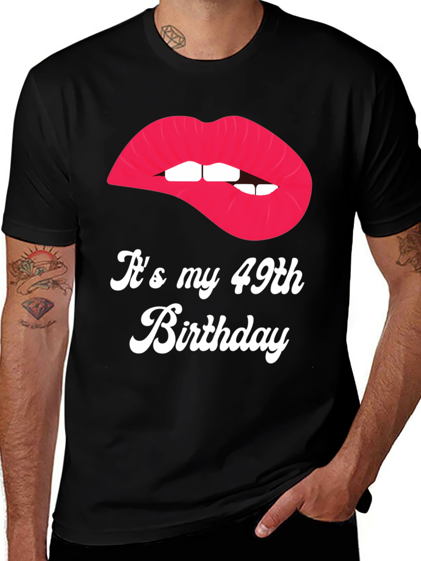 Its My 49th Birthday Lips Graphic Tee