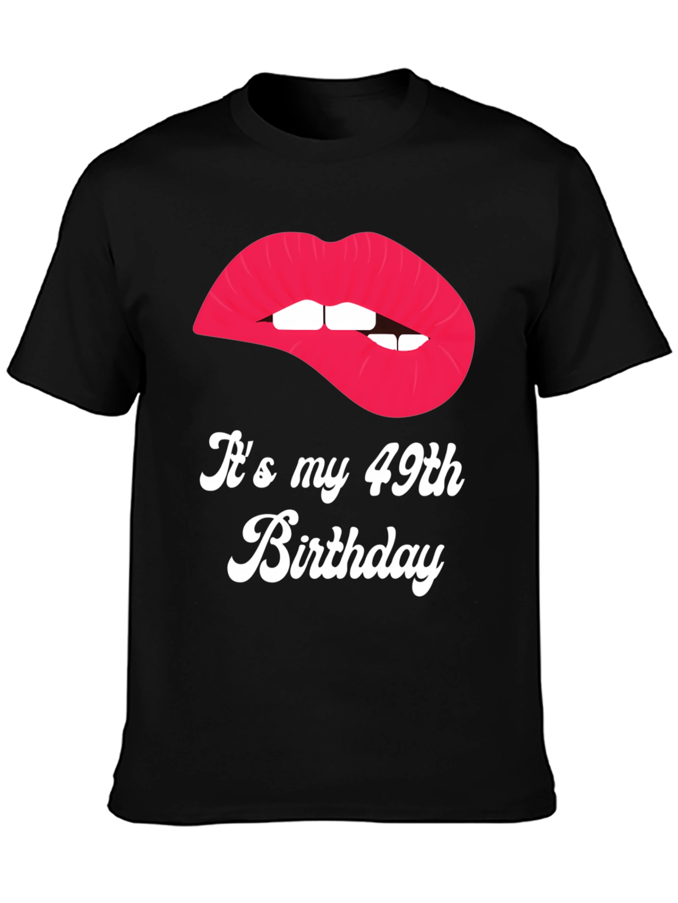 Its My 49th Birthday Lips Graphic Tee