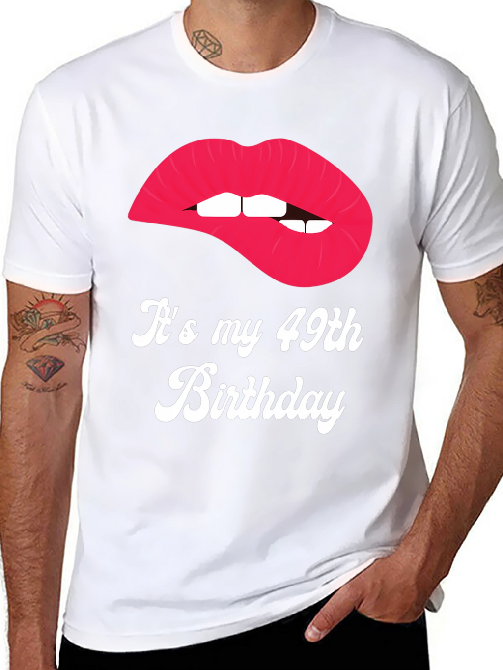 Its My 49th Birthday Lips Graphic Tee