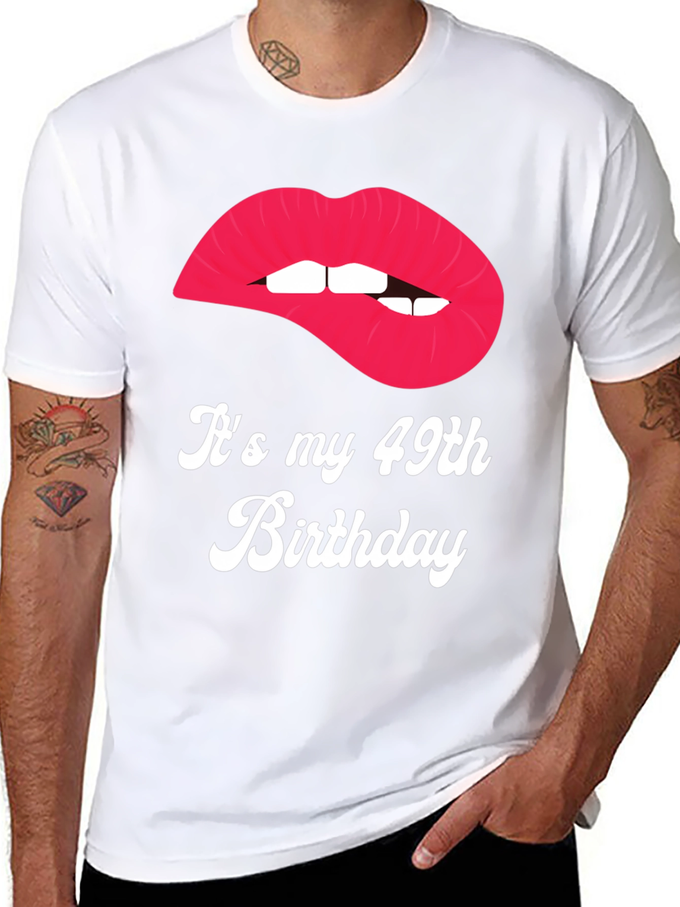 Its My 49th Birthday Lips Graphic Tee