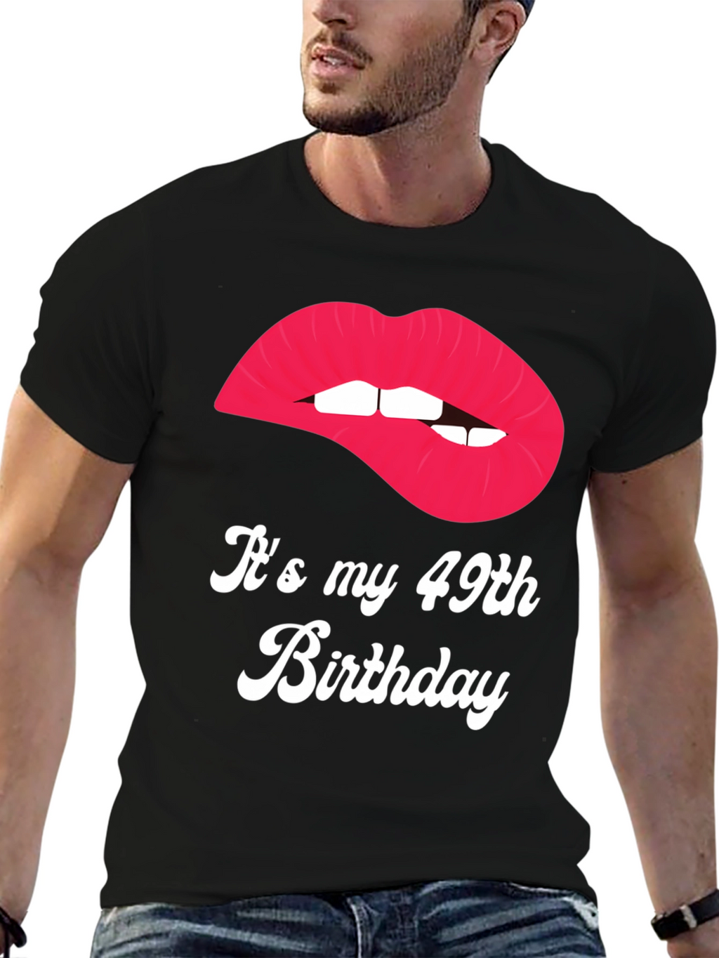Its My 49th Birthday Lips Graphic Tee