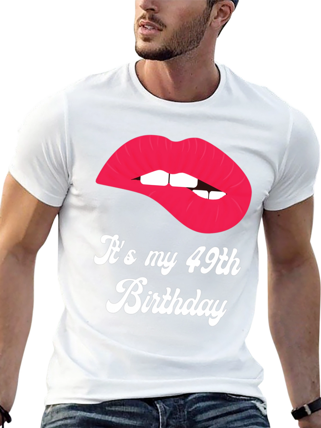 Its My 49th Birthday Lips Graphic Tee