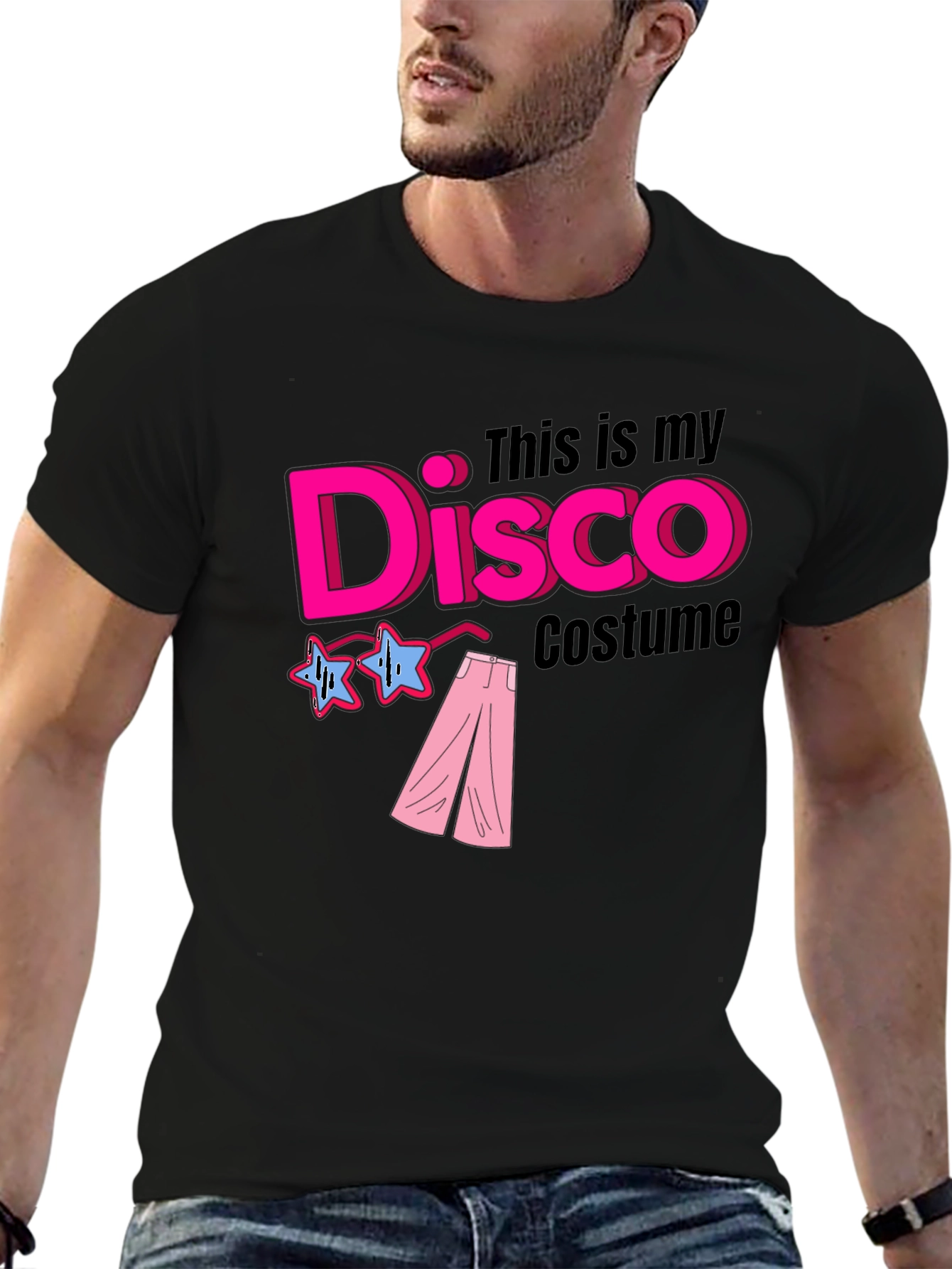 Disco Costume Black T-Shirt