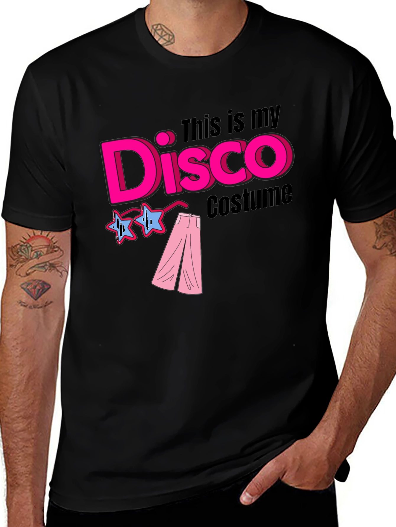 Disco Costume Black T-Shirt