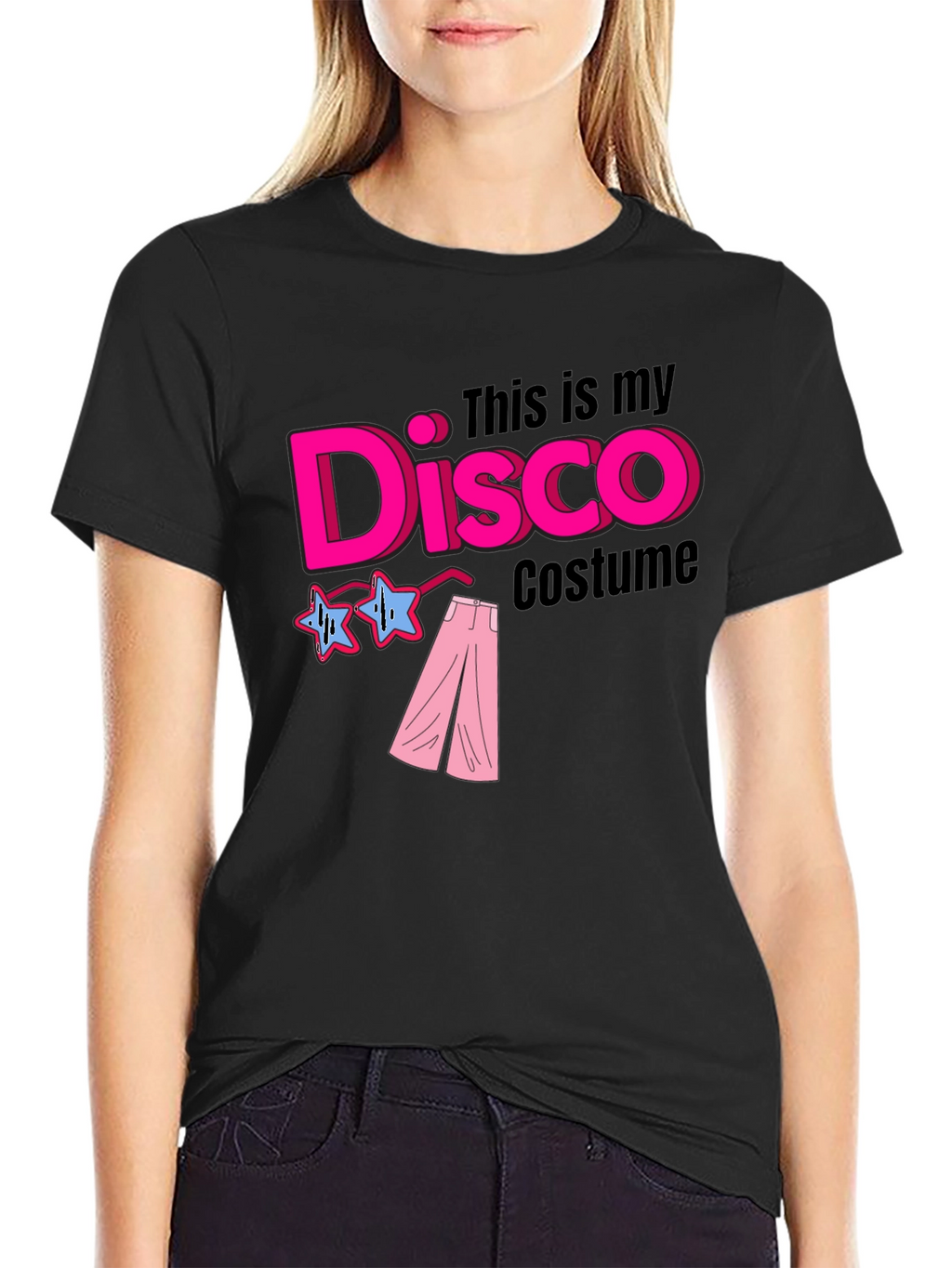 Disco Costume Black T-Shirt