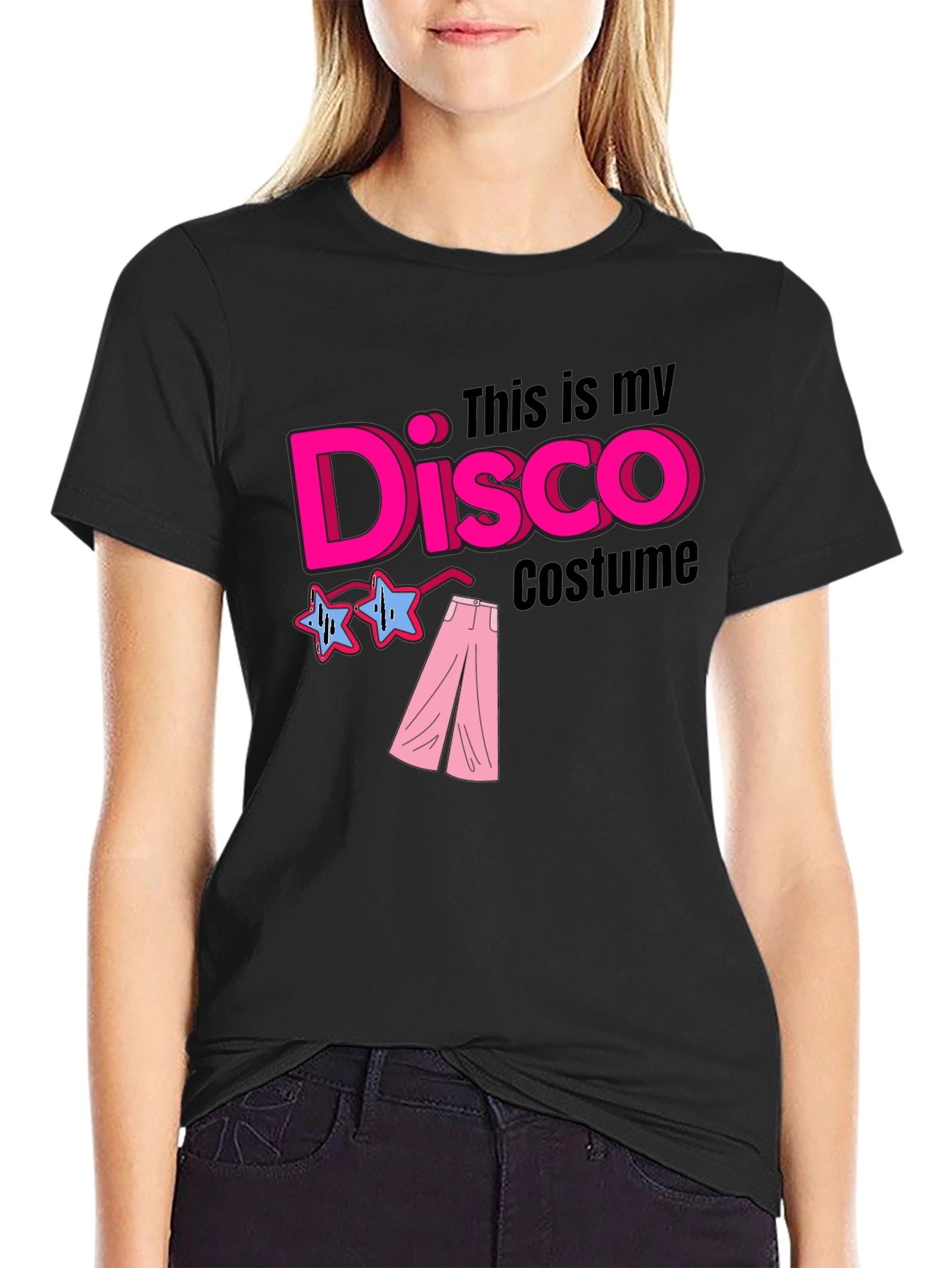 Disco Costume Black T-Shirt